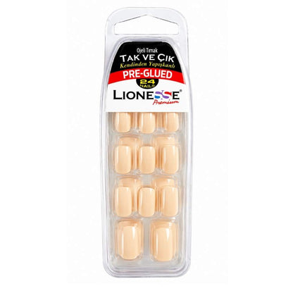 Lionesse Press-On Nails 4416 Easy Application Set by Beauty Care Bag