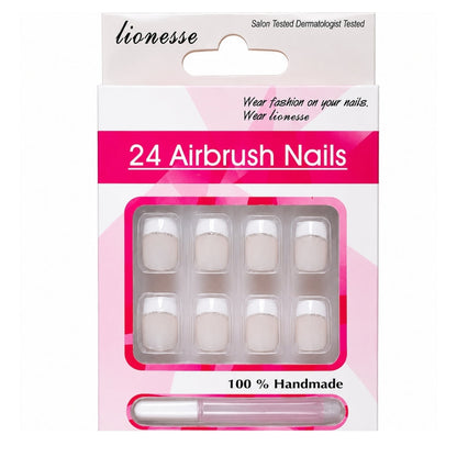 Lionesse French Press-On False Nails Set A 76 for Instant Manicure by Beauty Care Bag