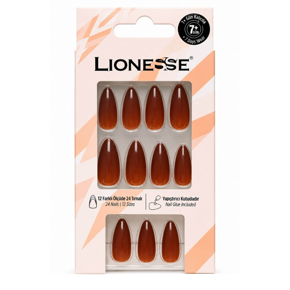 Lionesse A-98 False Nails for a Natural Manicure Set by Beauty Care Bag
