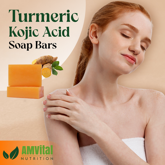 Turmeric Kojic Soap for Dark Spots & Even Tone (2-Pack) by AMVital