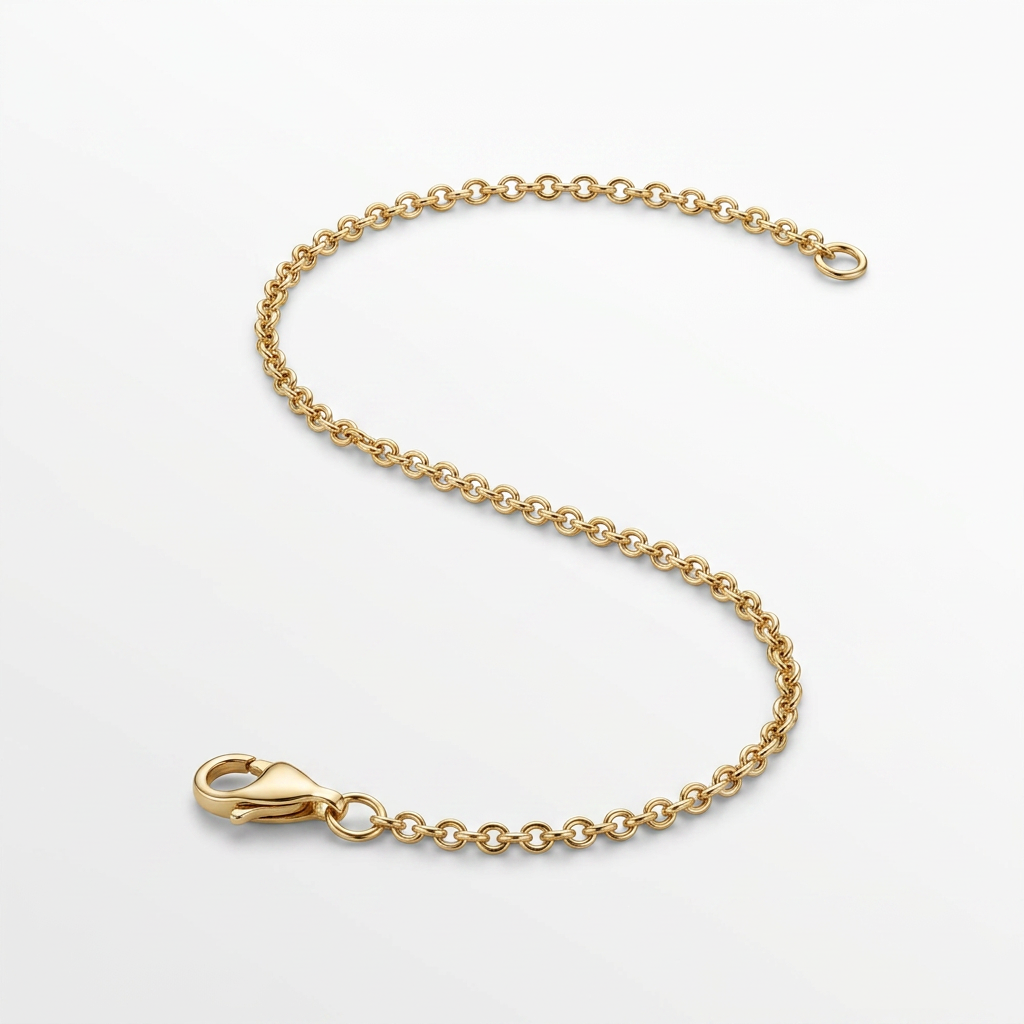 14k yellow gold fine cable link chain, Avera Group, view 2