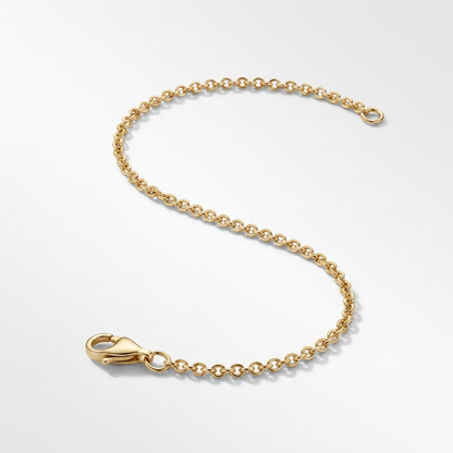 14k yellow gold fine cable link chain, Avera Group, view 3