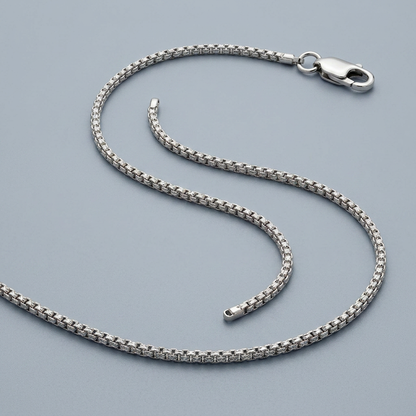 14k white gold Milano chain, 1.1mm, Avera Group, view 3