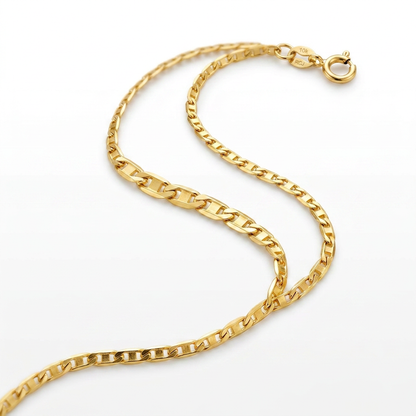 10k Yellow Gold Mariner Link Anklet 1.2mm, Avera Group, view 4