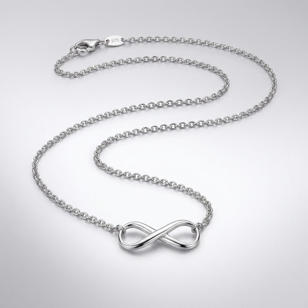Sterling Silver Infinity Symbol Necklace by Avera Group