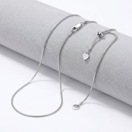 Sterling Silver 0.8mm Adjustable Snake Chain by Avera Group