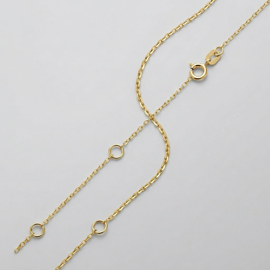 Double Extendable Piatto Chain in 14k Yellow Gold (1.2mm) by Avera Group