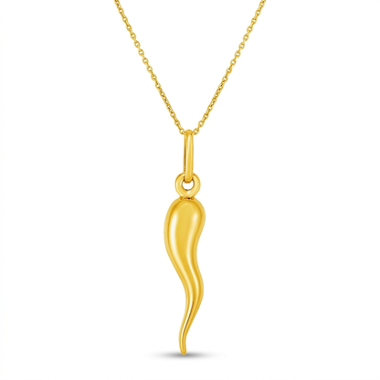 14k yellow gold polished abstract swirl pendant, Avera Group, view 2