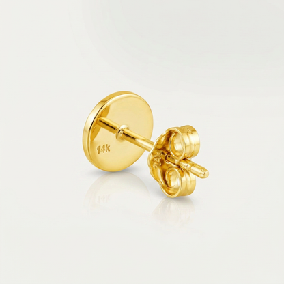 14k yellow gold and yellow enamel smiley face stud earrings, Avera Group, view 4