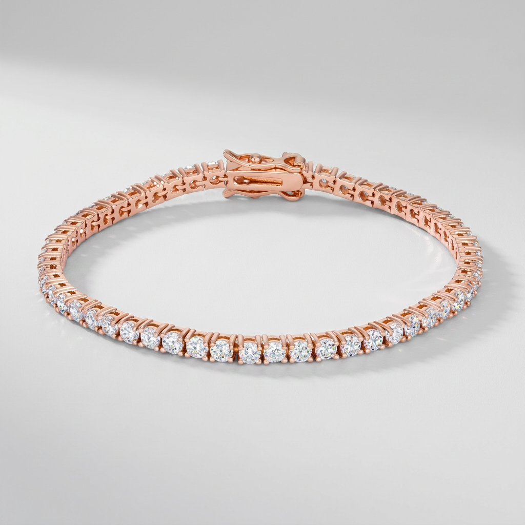 5.75 ct cubic zirconia tennis bracelet by Avera Group, detail image