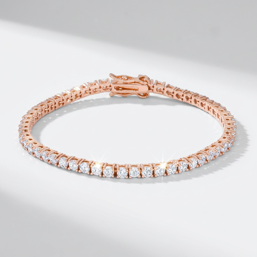 5.75 ct cubic zirconia tennis bracelet by Avera Group, alternate detail image