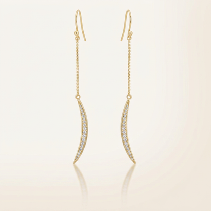 Luna 0.5ct CZ Delicate Moon Drop Earrings by Avera Group