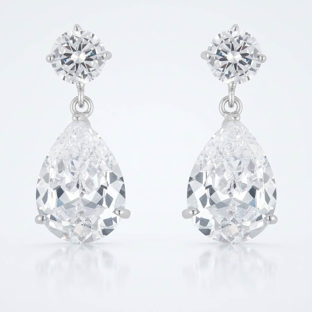 Shimmering CZ Earrings by Avera Group