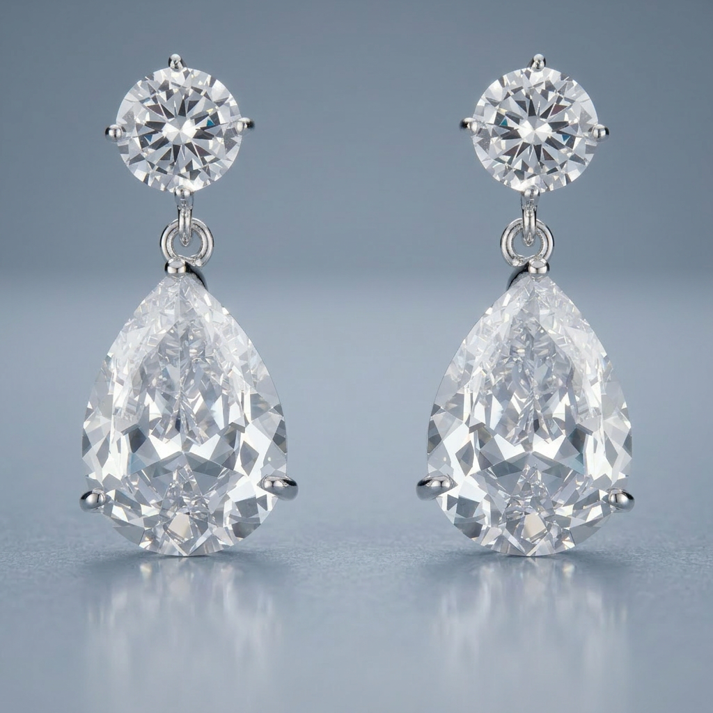 Shimmering CZ Earrings by Avera Group