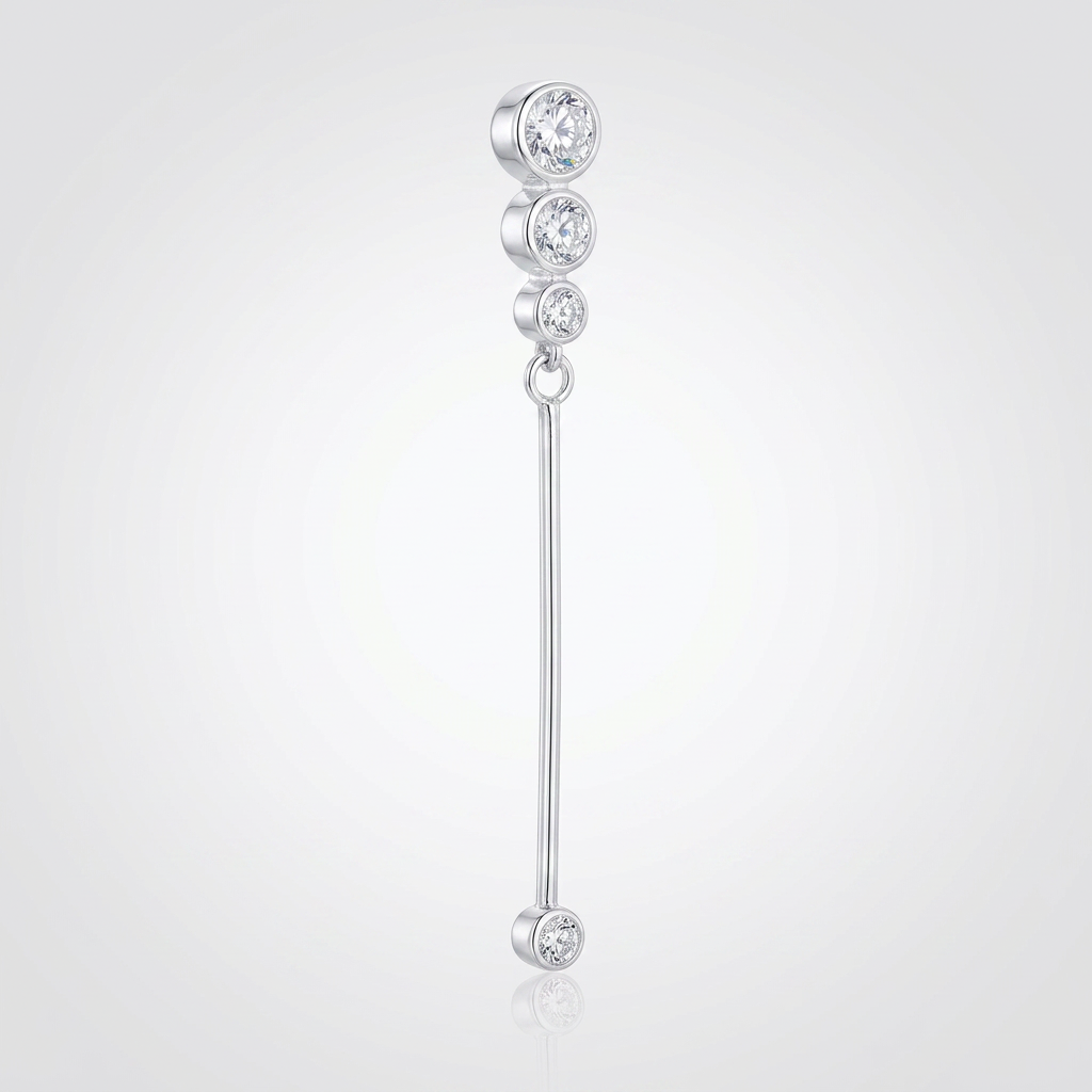 Avera 1.2Ct Graduated Plated Drop Cubic Zirconia Earrings by Avera Group