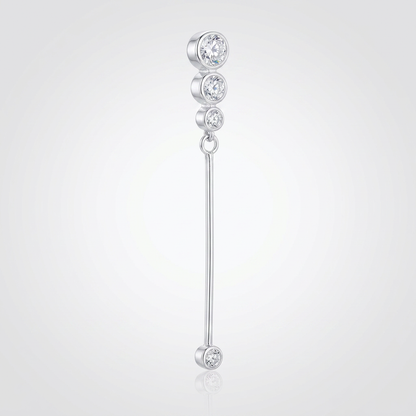 Avera 1.2Ct Graduated Plated Drop Cubic Zirconia Earrings by Avera Group