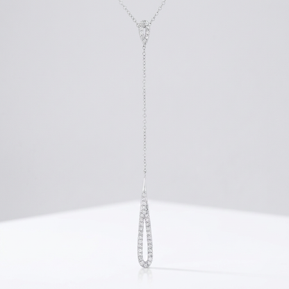 Avera Chrisette 0.4ct Cubic Zirconia Classic Drop Lariat Necklace by Avera Group