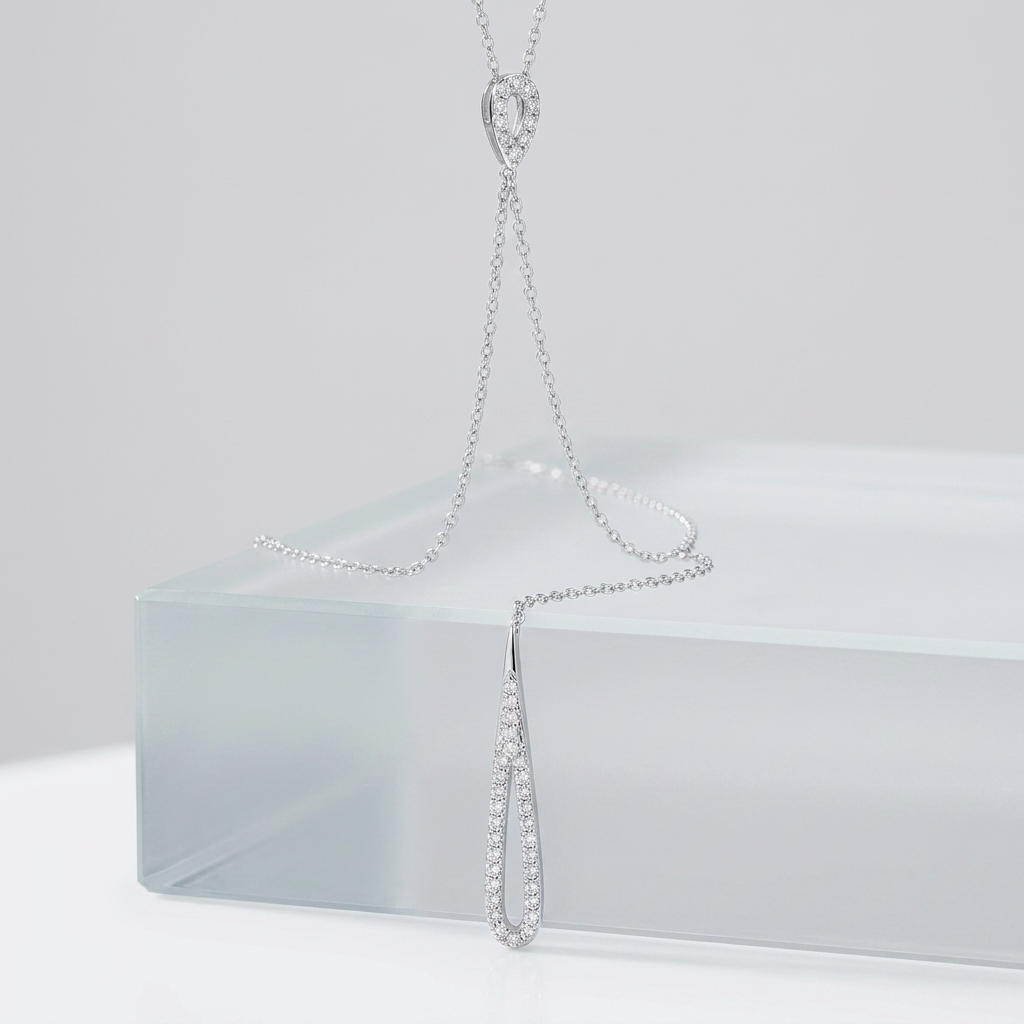 Avera Chrisette 0.4ct Cubic Zirconia Classic Drop Lariat Necklace by Avera Group