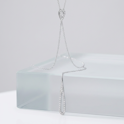Avera Chrisette 0.4ct Cubic Zirconia Classic Drop Lariat Necklace by Avera Group