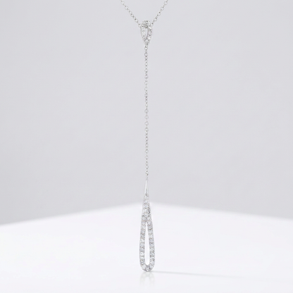 Avera Chrisette 0.4ct Cubic Zirconia Classic Drop Lariat Necklace by Avera Group