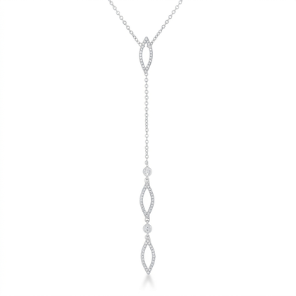 Avera Carmela 0.6ct Cubic Zirconia Classic Drop Lariat Necklace by Avera Group