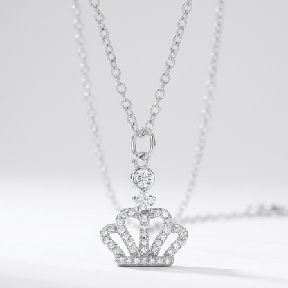 Jewelry Tabitha 0.5 ct Crown Pendant Necklace by Avera Group