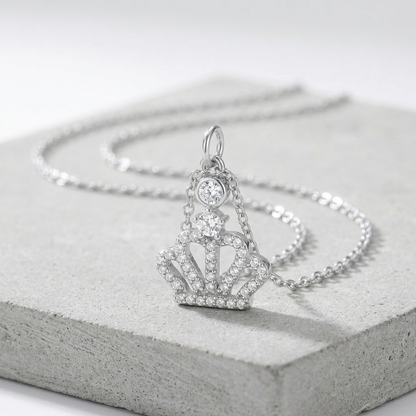 Jewelry Tabitha 0.5 ct Crown Pendant Necklace by Avera Group