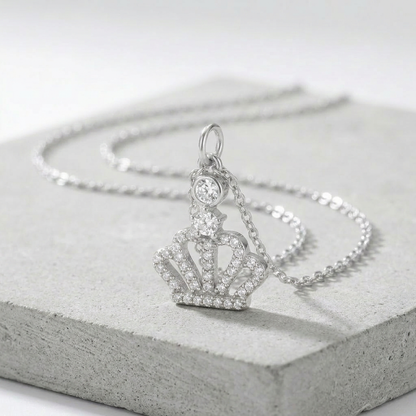 Jewelry Tabitha 0.5 ct Crown Pendant Necklace by Avera Group