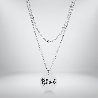 Avera Delicate Silver Plated Necklace Blessed Pendant by Avera Group