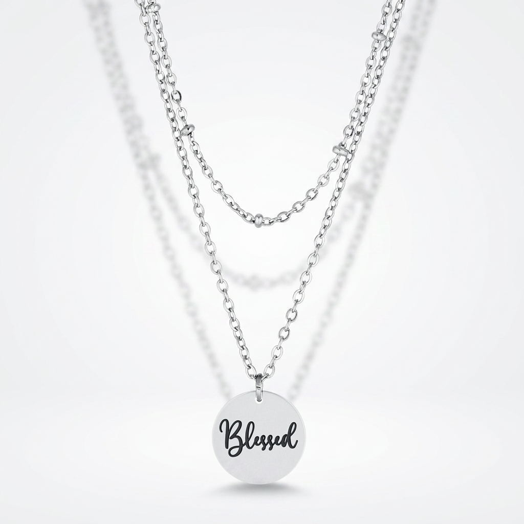 Avera Delicate Silver Plated Necklace Blessed Pendant by Avera Group