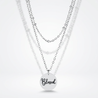 Avera Delicate Silver Plated Necklace Blessed Pendant by Avera Group