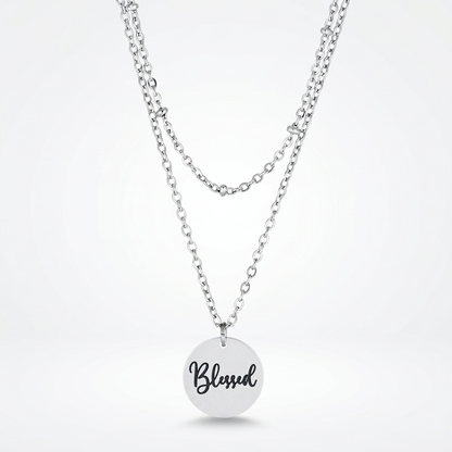 Avera Delicate Silver Plated Necklace Blessed Pendant by Avera Group