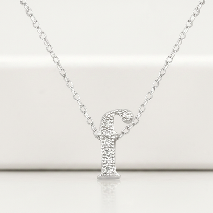 Avera Micro-Pave Initial F Pendant In Sterling Silver by Avera Group