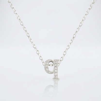 Avera Micro-Pave Initial Q Pendant In Sterling Silver by Avera Group