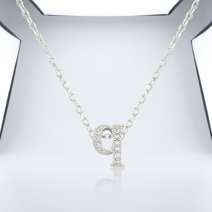 Avera Micro-Pave Initial Q Pendant In Sterling Silver by Avera Group