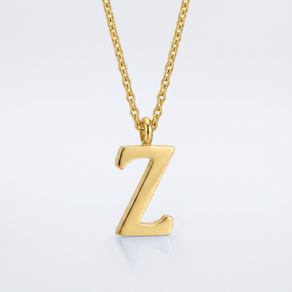 Avera Elaina Stainless Steel Z Initial Necklace Gold by Avera Group