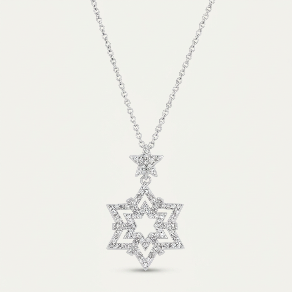 Avera Stella 0.3ct Cubic Zirconia Star Drop Necklace by Avera Group