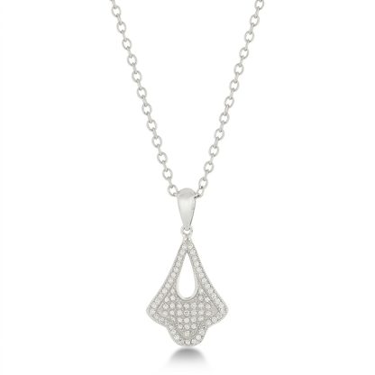 Avera Elegant Tear Drop Dangle Pendant in Polished Silver by Avera Group