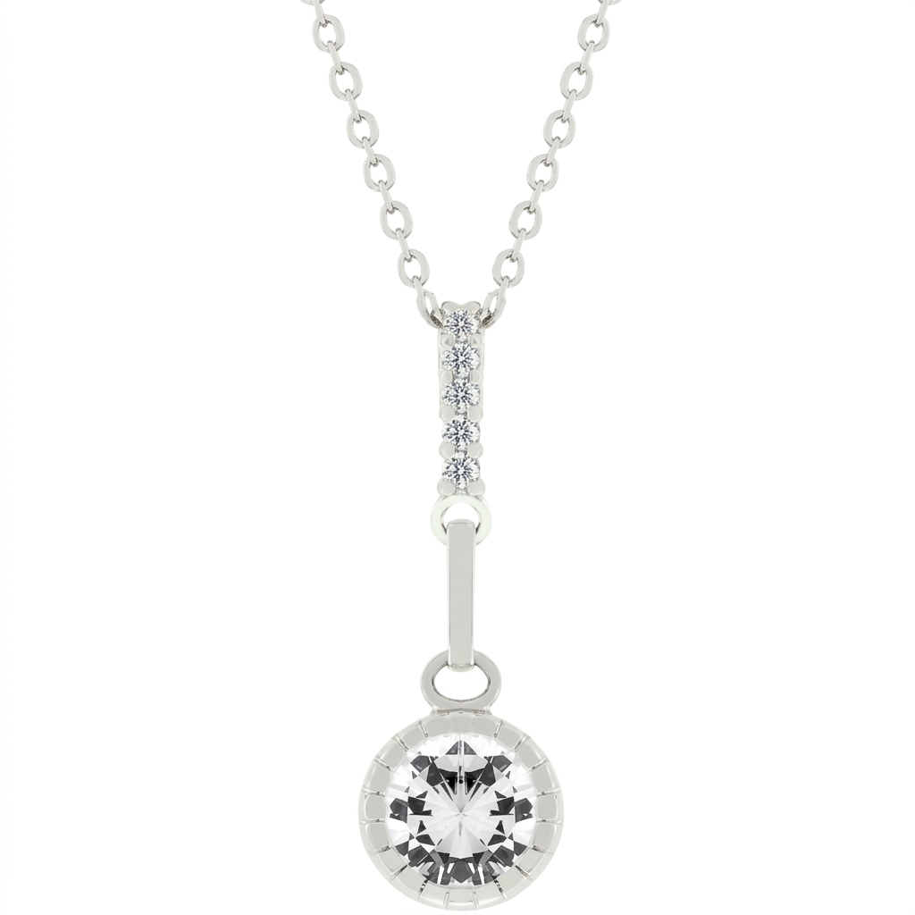 Avera Minimalist Teardrop Pendant Necklace in Sterling Silver by Avera Group
