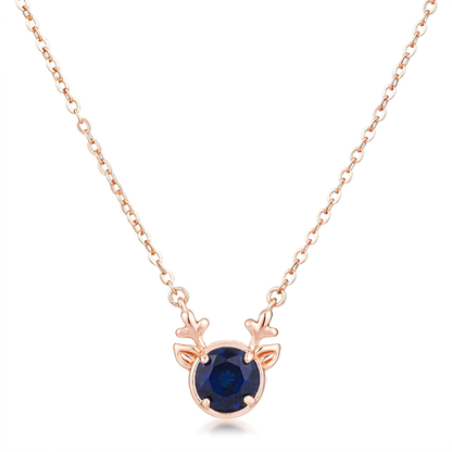 Avera Reversible Cubic Zirconia Reindeer Pendant Necklace by Avera Group