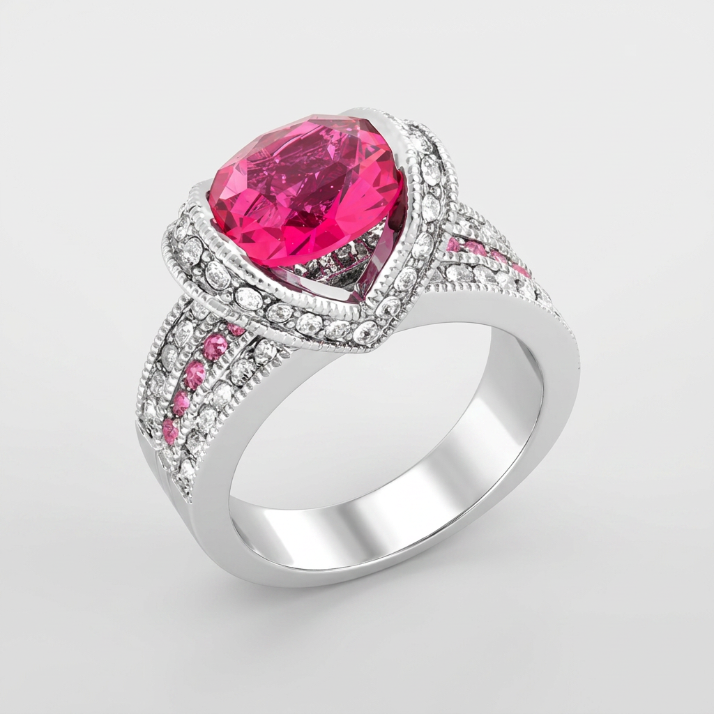 Avera Ovaline Ring in Pink Size 5 Statement Jewelry by Avera Group