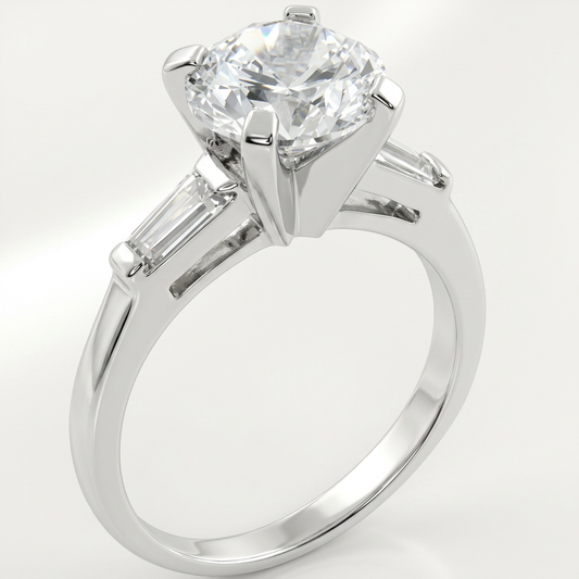 Avera Classic Triple Engagement Ring in Sterling Silver by Avera Group
