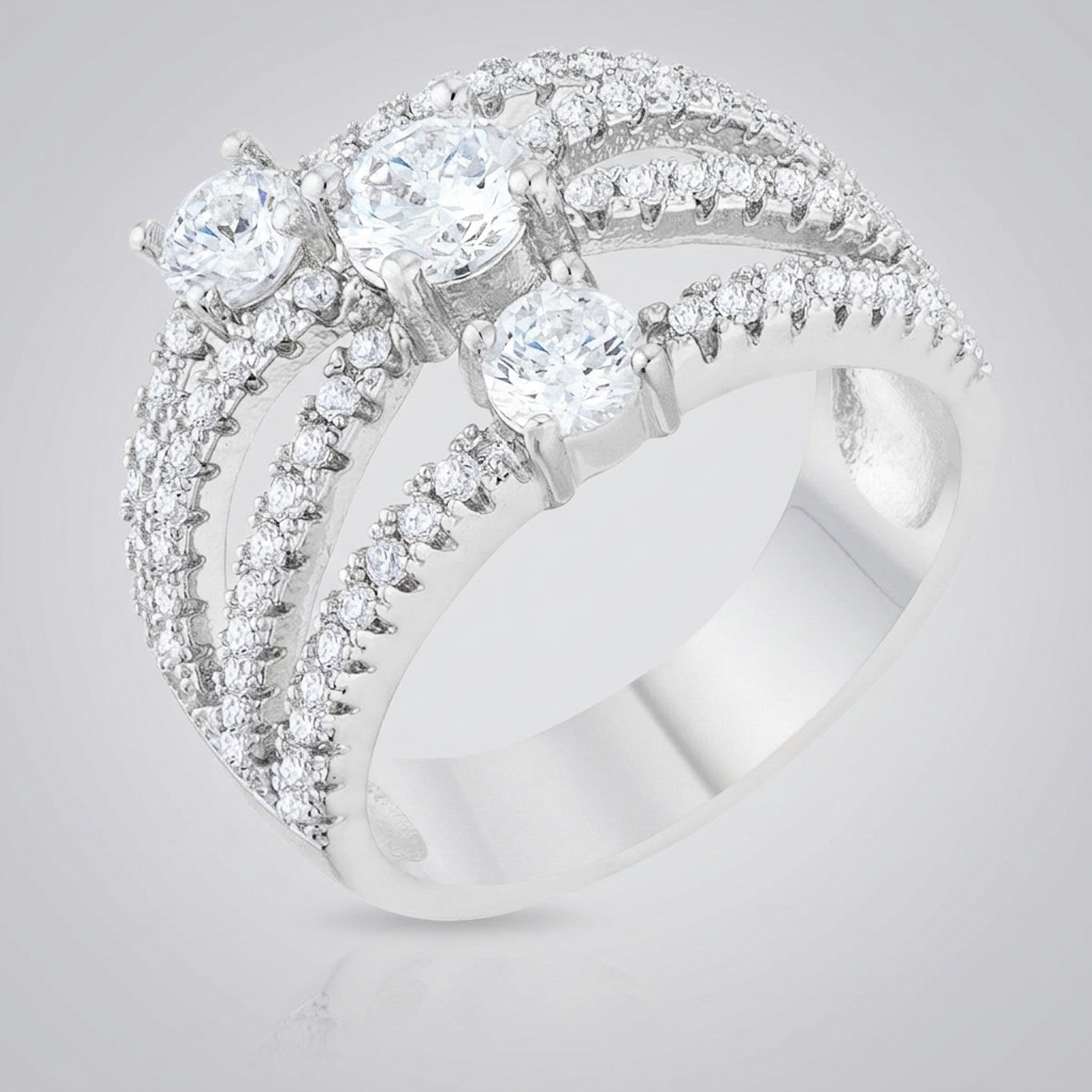 Avera Beatrice 1.8ct Cubic Zirconia Statement Ring in Silver by Avera Group