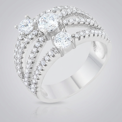 Avera Beatrice 1.8ct Cubic Zirconia Statement Ring in Silver by Avera Group