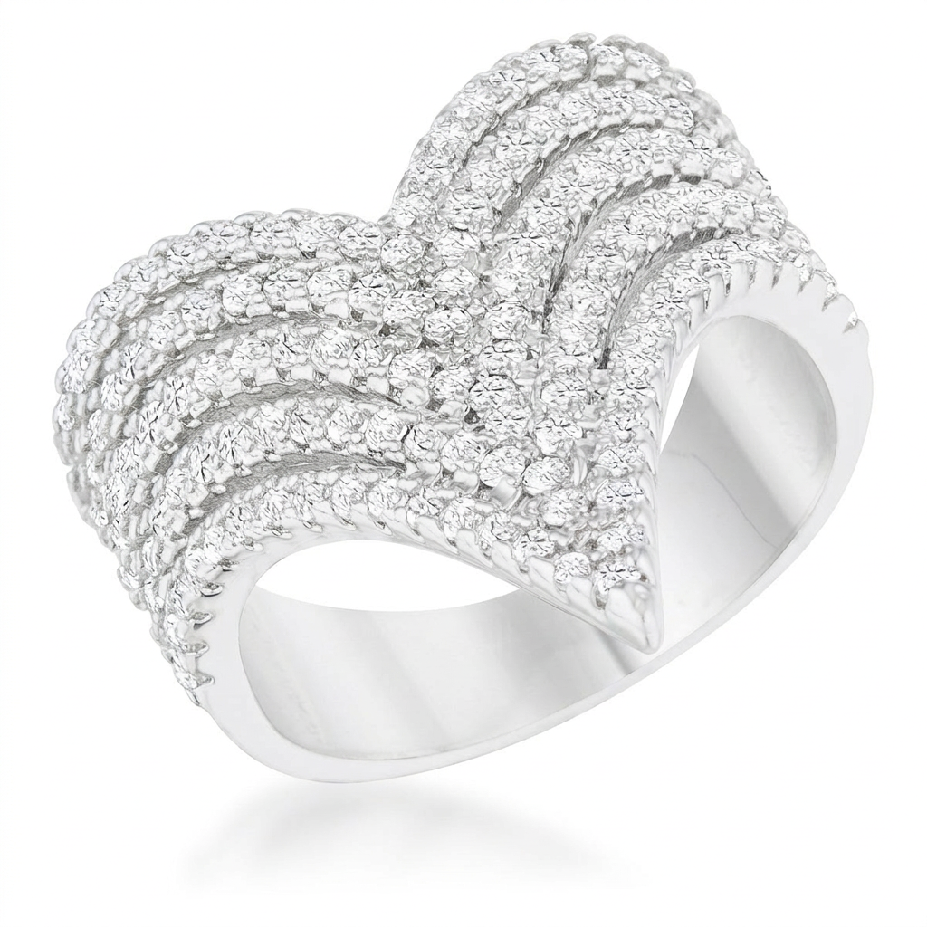 Avera Vera 1.42ct Cz Vintage Inspired Cocktail Ring In Silver by Avera Group