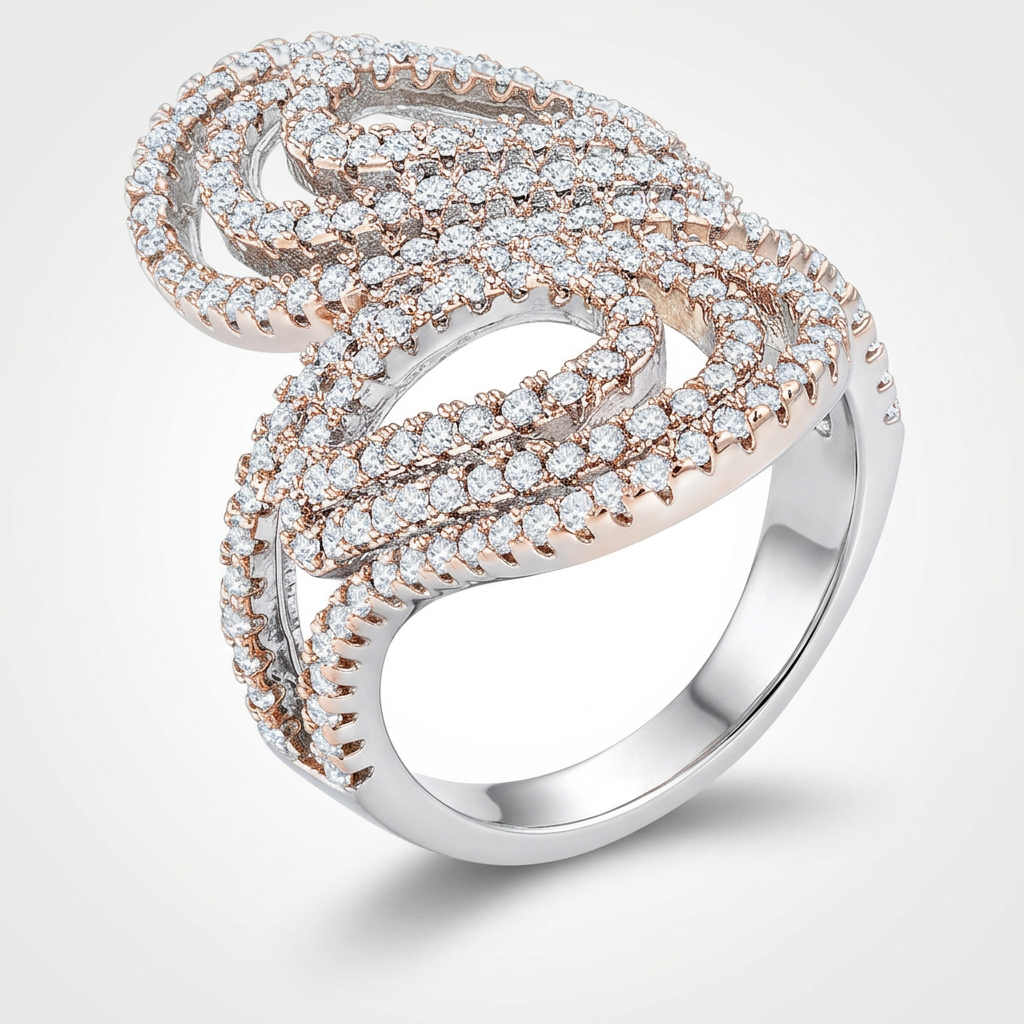 Avera Serina 1ct Cubic Zirconia Pave Circle Ring by Avera Group