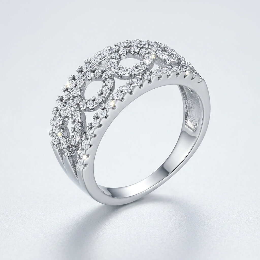 Avera Rina 0.5ct Cubic Zirconia Contemporary Band Ring by Avera Group