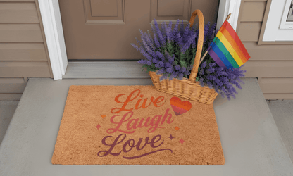 Live Laugh Love Coir MatTorqelo.com