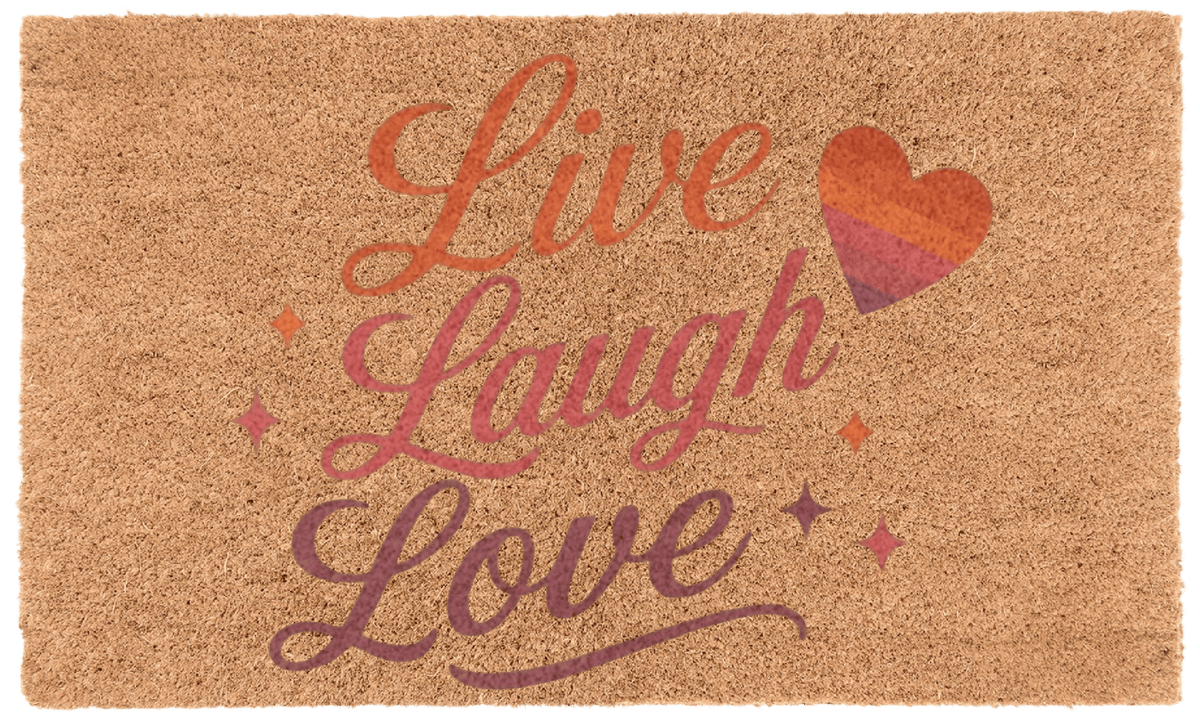 Live Laugh Love Coir MatTorqelo.com