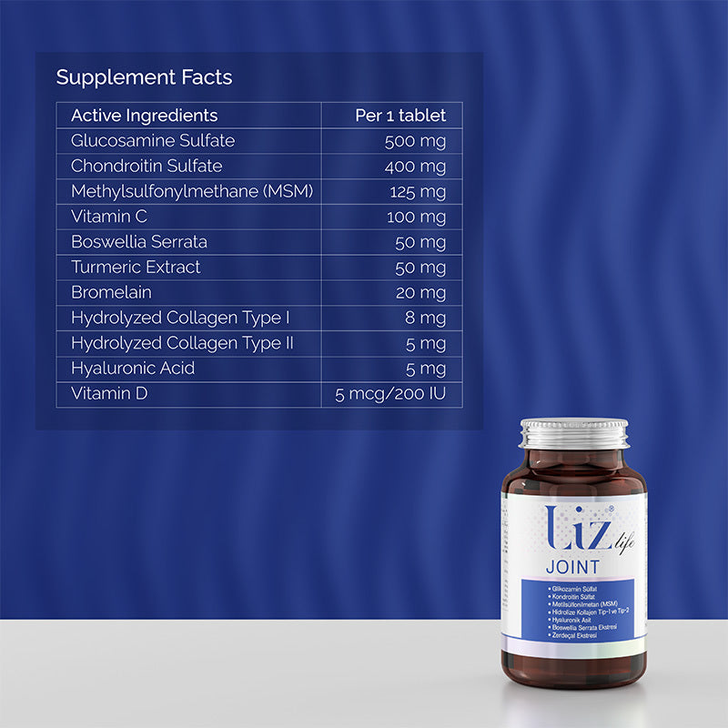 Liz Life Joint Supplement with Glucosamine - 90 Tablets by Beauty Care Bag